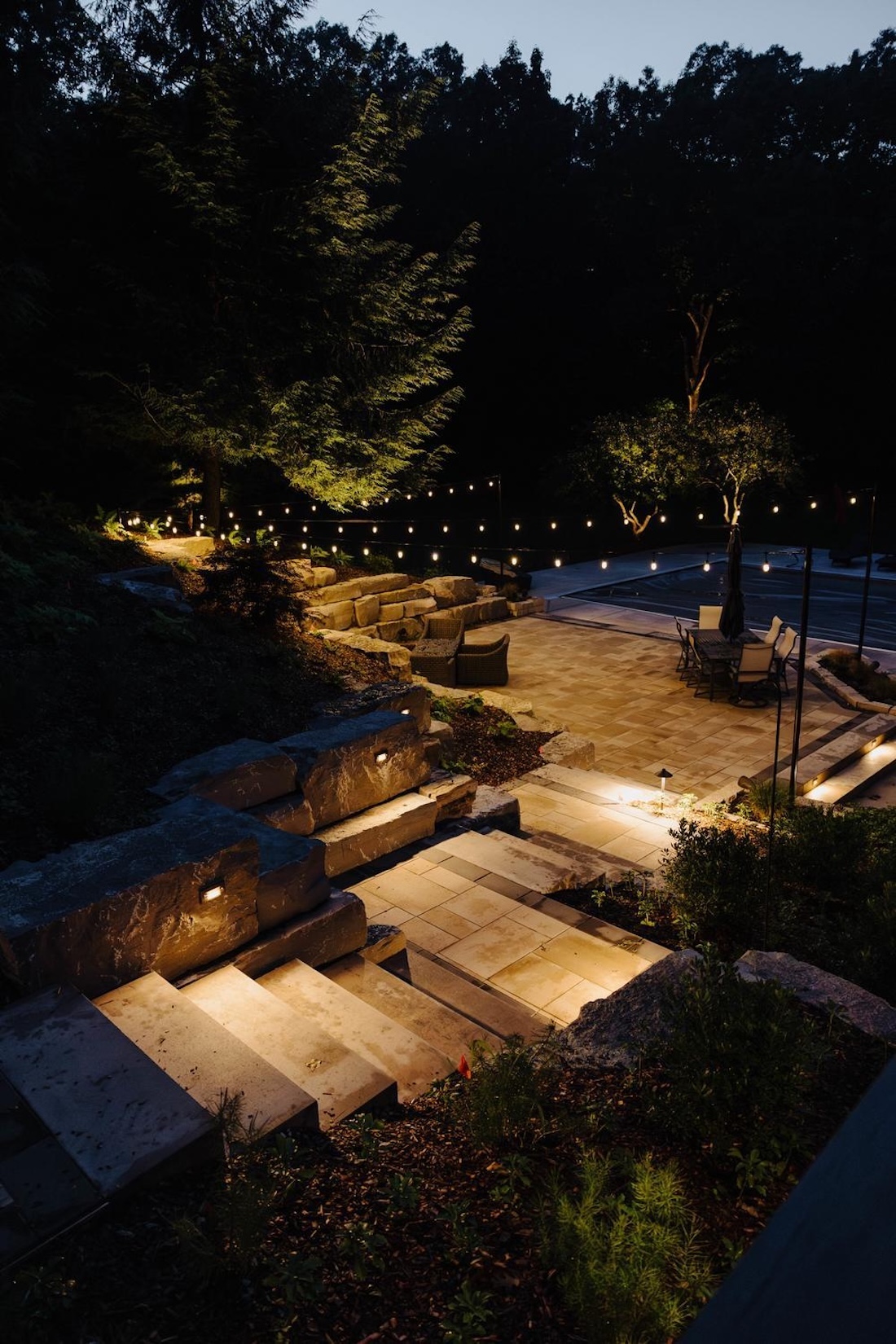 outdoor pathway patio lighting naperville illinois